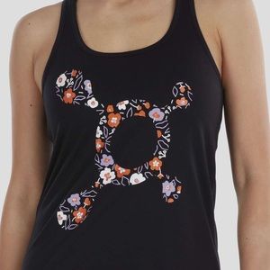 Orangetheory Fitness Floral Splat Point Tank Top NWT small